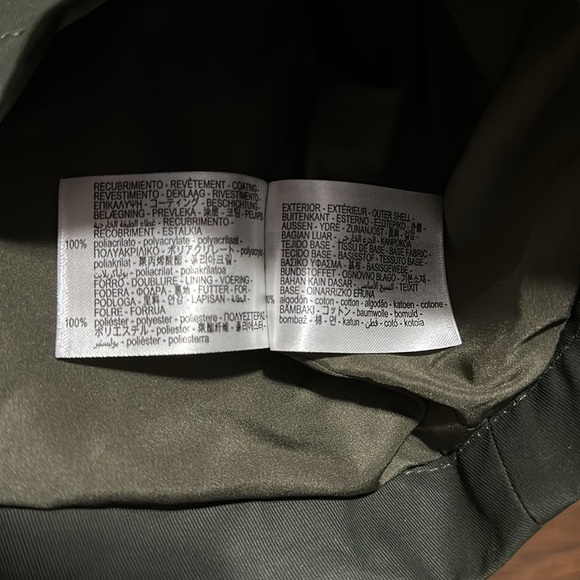 NWOT ZARA Waxed Cropped Trench Coat Dark Green Dark Khaki- Size XXL - Picture 12 of 12